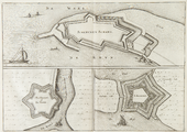 1505-I-42(rood) 2e exemplaar Schencken Schans - S. Andries - 't Fort Nassau of De Voorn, 1654